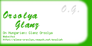 orsolya glanz business card